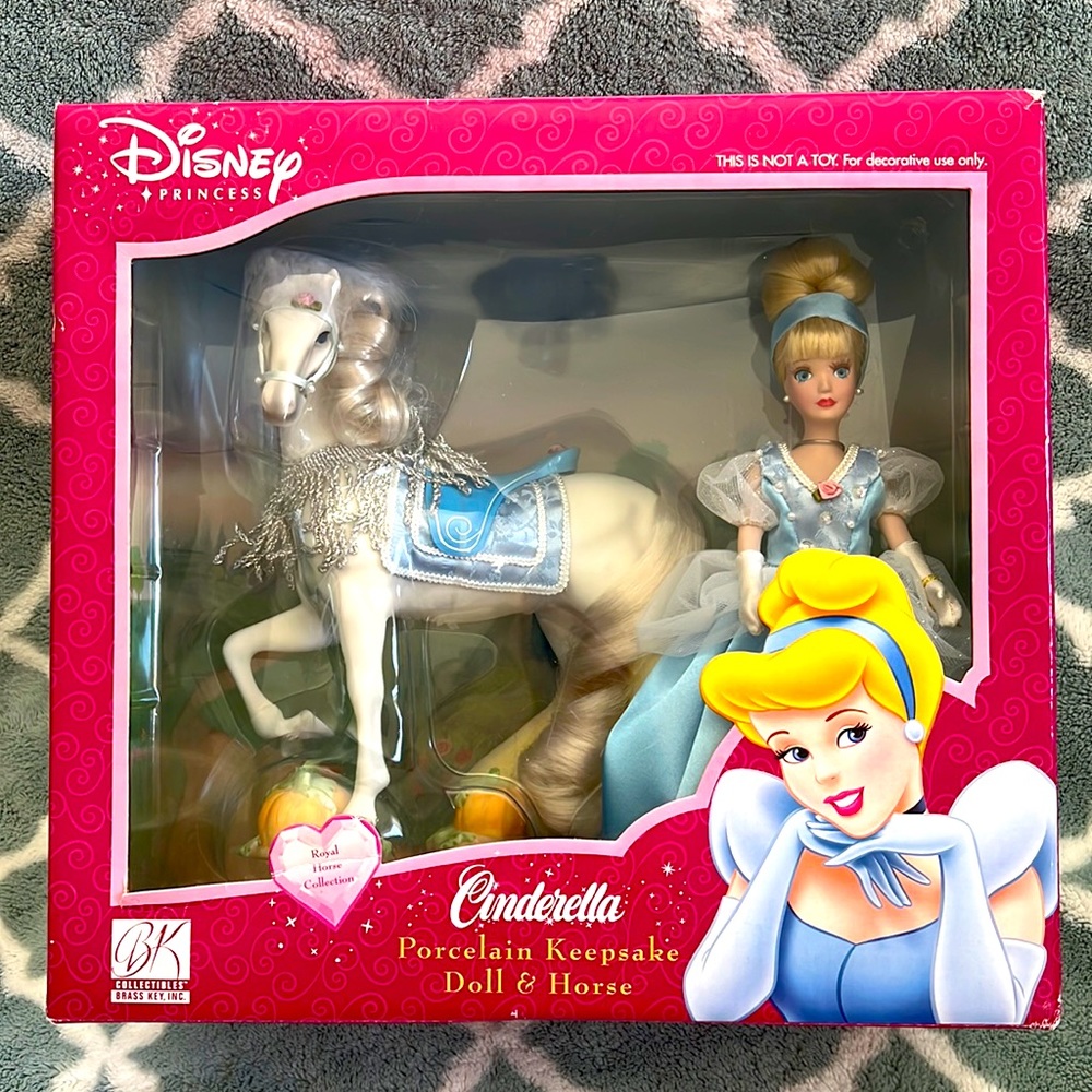 Cinderella Porcelain Keepsake Doll & Horse